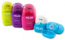 MILAN AFILABORRA SINGLE HOLE SHARPENER/ERASER 4 ASST. CDU