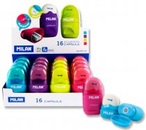 MILAN AFILABORRA SINGLE HOLE SHARPENER/ERASER 4 ASST. CDU