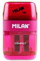 MILAN COMPACT TWIN HOLE SHARPENER/ERASER 4 ASST. CDU