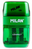 MILAN COMPACT TWIN HOLE SHARPENER/ERASER 4 ASST. CDU
