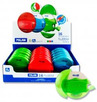 MILAN BUBBLE ERASER & SHARPENER 3 ASST. CDU