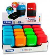 MILAN COMPACT TOUCH DUO ERASER & SHARPENER 4 ASST CDU