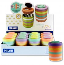 MILAN TWIN HOLE SHARPENER SUGAR 4 ASST CDU