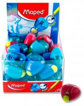 MAPED IGLOO EJECT SINGLE HOLE PENCIL SHARPENER 3 ASST CDU