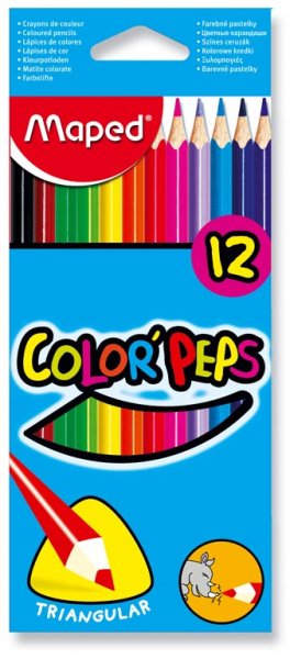 MAPED PKT.12 COLOR'PEPS TRIANGULAR COLOURING PENCILS