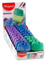 MAPED SHAKER TWIN HOLE PENCIL SHARPENER CDU 3 ASST.