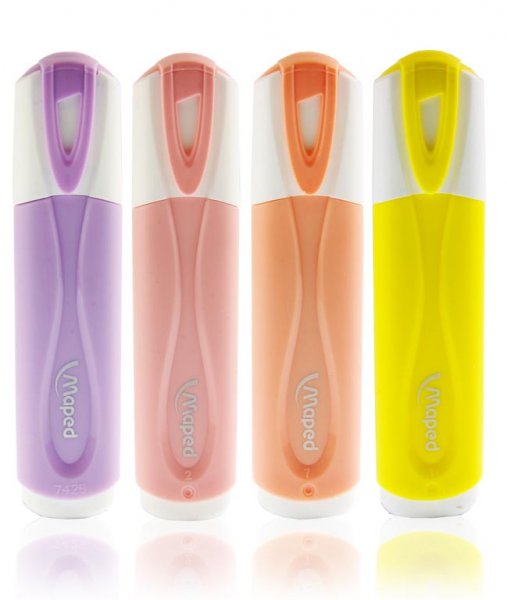 MAPED FLUO'PEPS PKT.4 PASTEL HIGHLIGHTERS