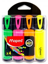 MAPED FLUO'PEPS PKT.4 HIGHLIGHTERS
