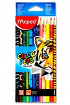 * MAPED PKT.12 COLOR'PEPS TRIANGULAR COLOURING PENCILS - ANIMAL