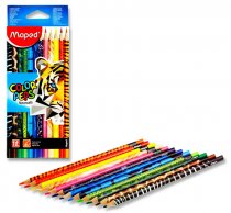 * MAPED PKT.12 COLOR'PEPS TRIANGULAR COLOURING PENCILS - ANIMAL