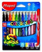 MAPED PKT.12 COLOR'PEPS JUNGLE COLOUR MARKERS