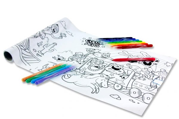 MAPED COLOR'PEPS 30cm x 3.6m ADHESIVE COLOURING ROLL & 18 MARKERS CDU