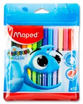 MAPED PKT.12 COLOUR'PEPS FELT TIP MARKERS - OCEAN