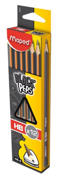 MAPED BLACK'PEPS TRIANGULAR GRAPHITE PENCIL - HB