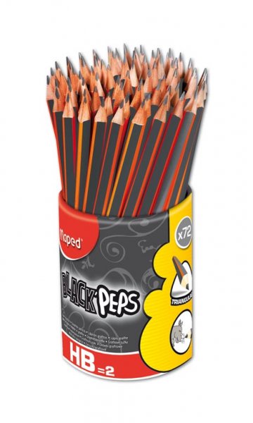 MAPED BLACK'PEPS TRIANGULAR GRAPHITE PENCIL - HB (72)
