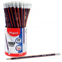 MAPED BLACK'PEPS WOOD FREE ERGO HB PENCIL W/ERASER CDU