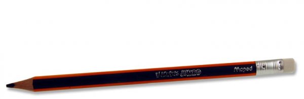 MAPED BLACK'PEPS JUMBO TRIANGULAR GRAPHITE HB PENCIL WITH ERASER CDU