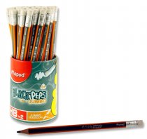 MAPED BLACK'PEPS JUMBO TRIANGULAR GRAPHITE HB PENCIL WITH ERASER CDU