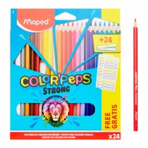 MAPED COLOR'PEPS PKT.24 COLOUR PENCILS & LABELS