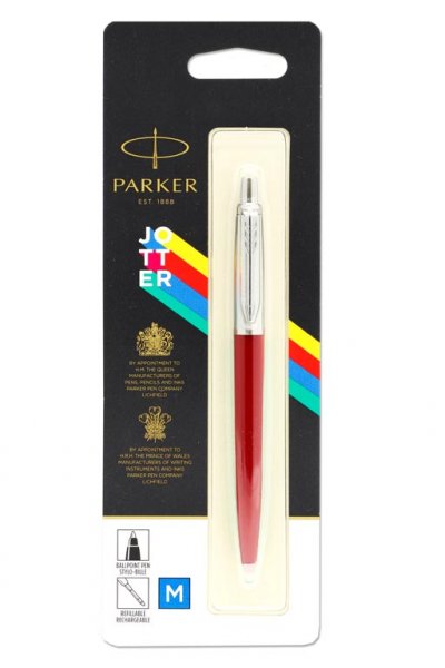 PARKER JOTTER ORIGINALS BALLPOINT PEN BLUE INK - RED