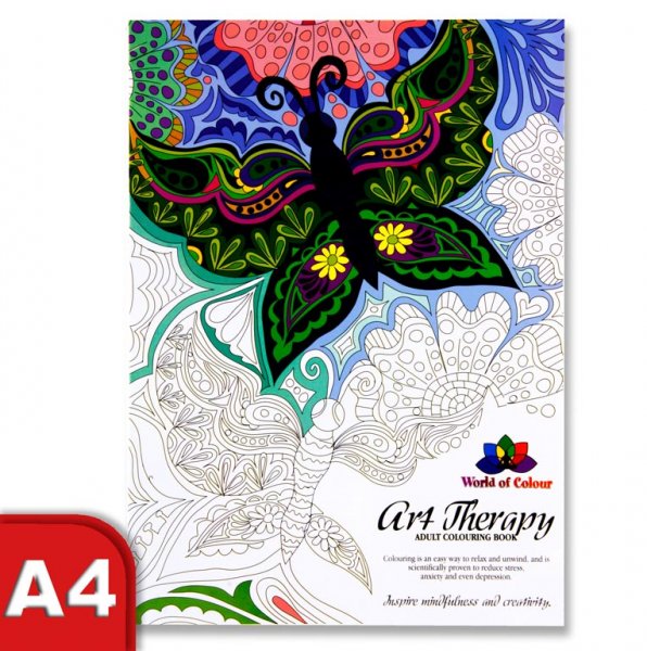 WOC 48pg ART THERAPY ADULT COLOURING BOOK