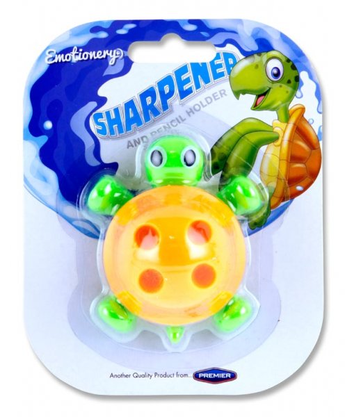 * EMOTIONERY SHARPENER & PENCIL HOLDER - TURTLE 3 ASST.