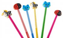 EMOTIONERY CARD 6 PENCILS WITH ANIMAL FRIENDS TOPPERS