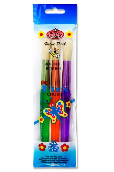 BIG KID'S CHOICE 3pce BRUSH SET - ROUND TODDLER