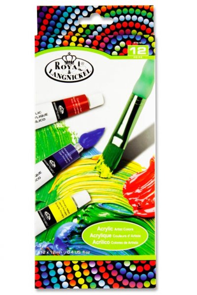 12x12ml ARTIST COLORS PAINT SET - ACRYLIC