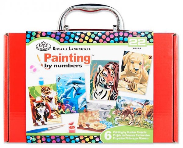 MINI 22pce PAINTING BY NUMBERS BOX SET - RED