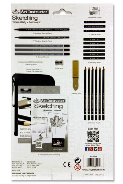 ART INSTRUCTOR 37pce TRAVEL SET - SKETCHING