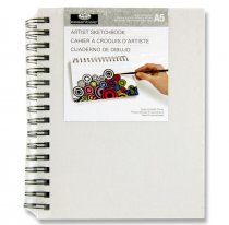 ESSENTIALS A5 110gsm ARTIST CANVAS COVER WIRO SKETCH - 80 SHEETS