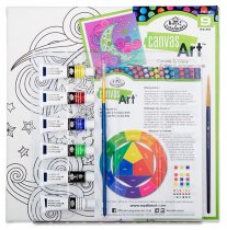 CANVAS ART 9pce CREATE & ENJOY PAINTING SET - MOON