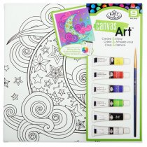 CANVAS ART 9pce CREATE & ENJOY PAINTING SET - MOON