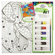 CANVAS ART 9pce CREATE & ENJOY PAINTING SET - FISH