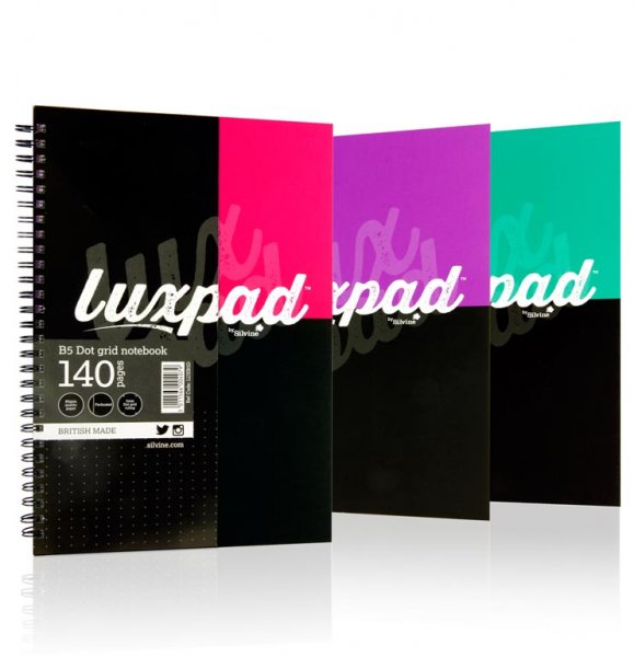 SILVINE B5 140pg WIRO LUXPAD BULLET JOURNAL NOTEBOOK 3 ASST.