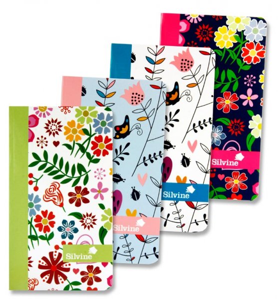 * MARLENE WEST A6 160pg NOTEBOOK - HEARTS & FLOWERS