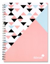 SILVINE A5 160pg WIRO NOTEBOOK - GEO POP 4 ASST.