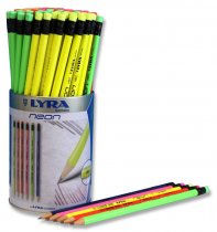 LYRA NEON HB RUBBER TIPPED PENCILS CDU