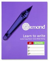 ORMOND 40pg J09 JUNIOR COPY BOOK