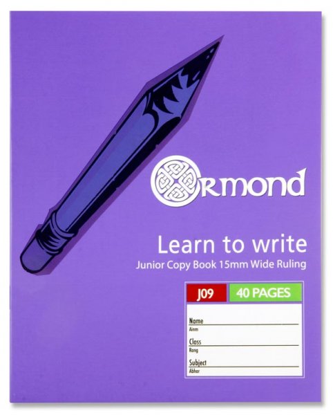 ORMOND 40pg J09 JUNIOR COPY BOOK