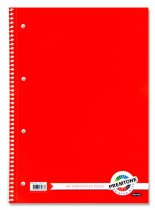 PREMTO A4 160pg SPIRAL NOTEBOOK 5 ASST.