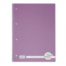 PREMTO A4 160pg SPIRAL NOTEBOOK 5 ASST.