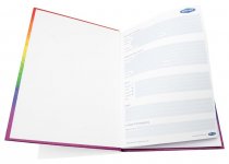 PREMIER A4 160pg HARDCOVER NOTEBOOK - NEW RAINBOW