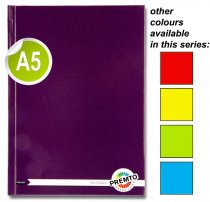 PREMTO A5 160pg HARDCOVER NOTEBOOKS S-1 5 ASST.