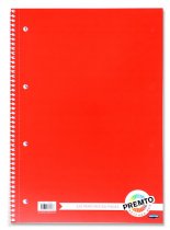 PREMTO A4 320pg SPIRAL NOTEBOOK 3 ASST.