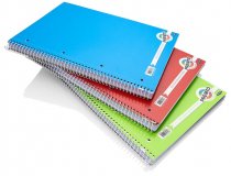 PREMTO A4 320pg SPIRAL NOTEBOOK 3 ASST.