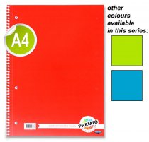 PREMTO A4 320pg SPIRAL NOTEBOOK 3 ASST.