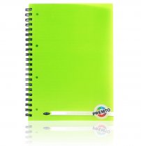 PREMTO A4 200pg PP WIRO NOTEBOOK 3 ASST.
