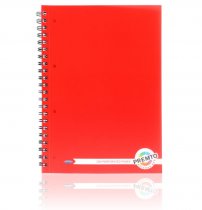 PREMTO A4 200pg PP WIRO NOTEBOOK 3 ASST.